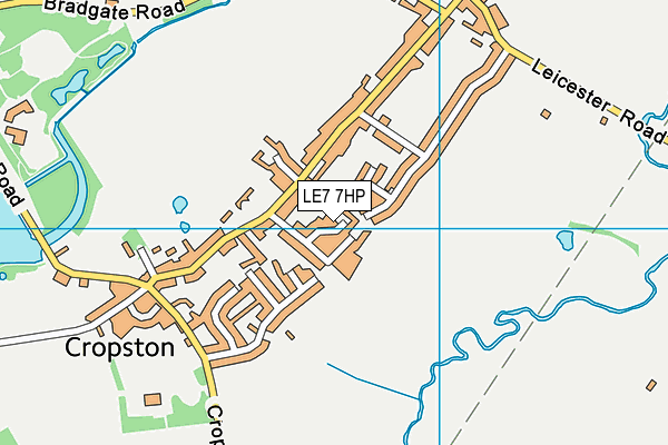 LE7 7HP map - OS VectorMap District (Ordnance Survey)