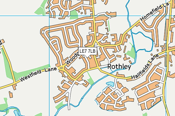LE7 7LB map - OS VectorMap District (Ordnance Survey)
