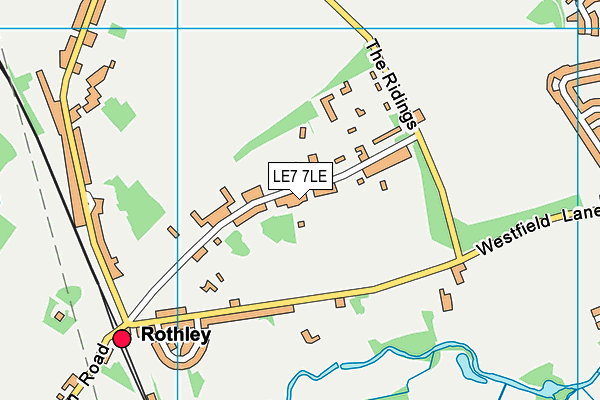 LE7 7LE map - OS VectorMap District (Ordnance Survey)