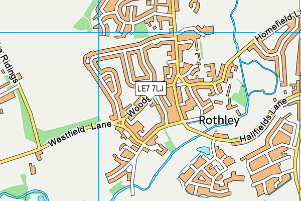 LE7 7LJ map - OS VectorMap District (Ordnance Survey)