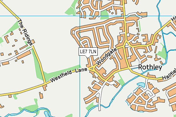 LE7 7LN map - OS VectorMap District (Ordnance Survey)