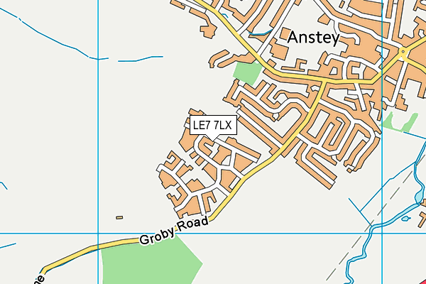 LE7 7LX map - OS VectorMap District (Ordnance Survey)