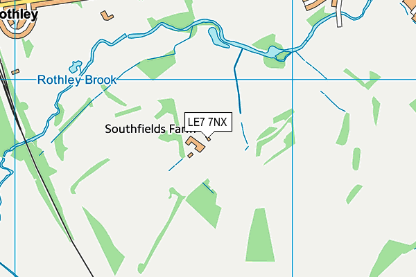 LE7 7NX map - OS VectorMap District (Ordnance Survey)