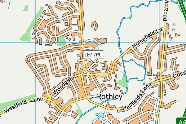 LE7 7PL map - OS VectorMap District (Ordnance Survey)