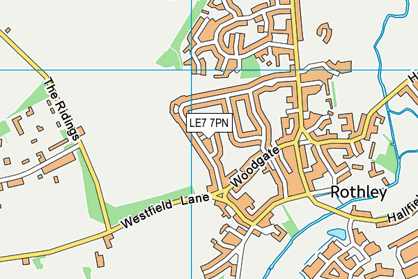 LE7 7PN map - OS VectorMap District (Ordnance Survey)