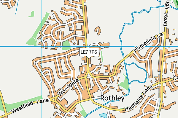 Rothley Ivanhoe Tennis Club map (LE7 7PS) - OS VectorMap District (Ordnance Survey)