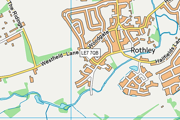 LE7 7QB map - OS VectorMap District (Ordnance Survey)