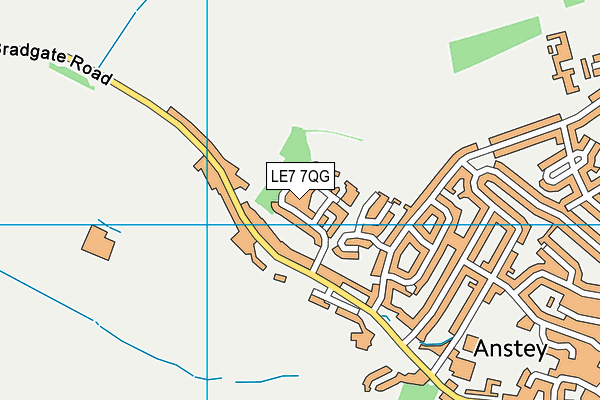 LE7 7QG map - OS VectorMap District (Ordnance Survey)