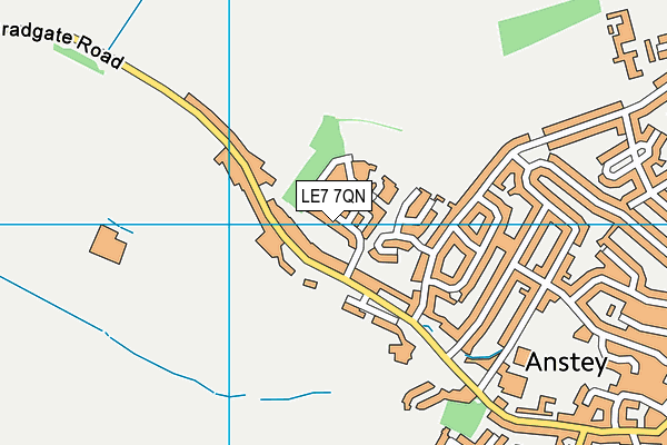 LE7 7QN map - OS VectorMap District (Ordnance Survey)