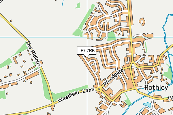 LE7 7RB map - OS VectorMap District (Ordnance Survey)