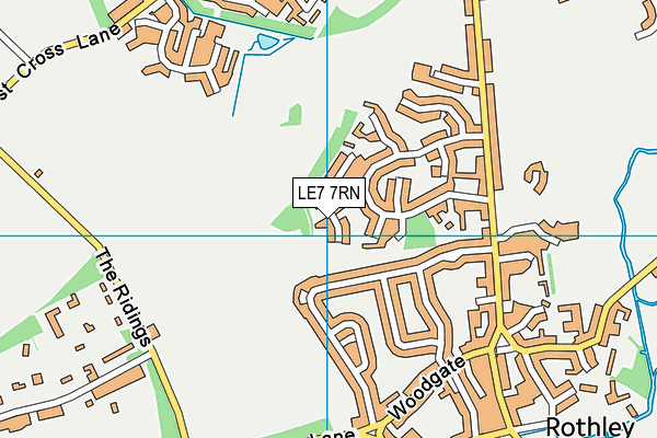 LE7 7RN map - OS VectorMap District (Ordnance Survey)