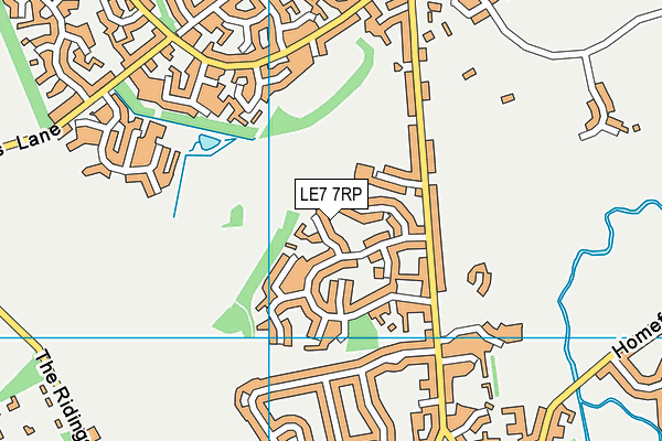LE7 7RP map - OS VectorMap District (Ordnance Survey)