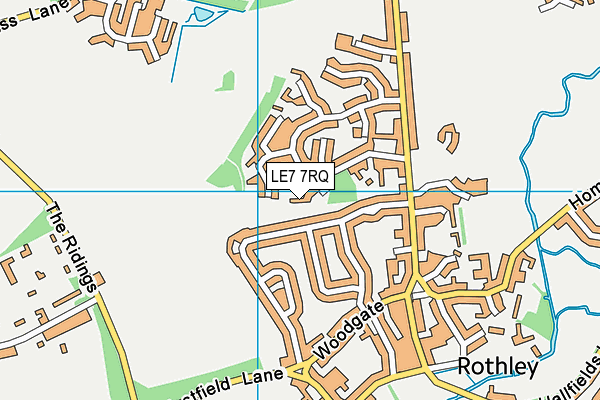 LE7 7RQ map - OS VectorMap District (Ordnance Survey)