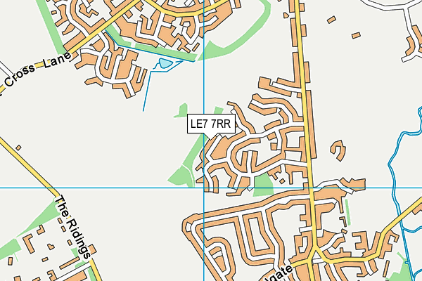 LE7 7RR map - OS VectorMap District (Ordnance Survey)