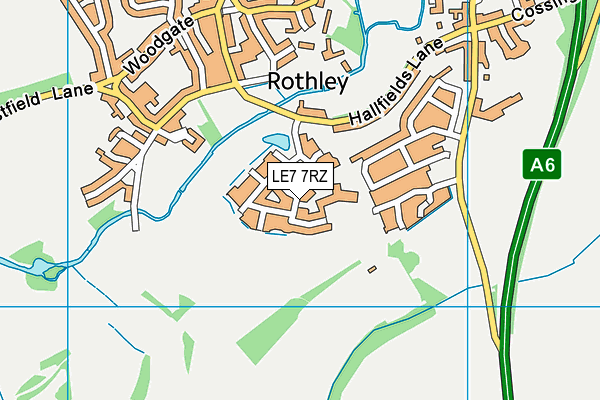 Rothley C Of E Primary Academy map (LE7 7RZ) - OS VectorMap District (Ordnance Survey)
