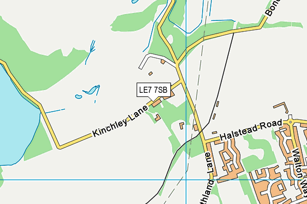 LE7 7SB map - OS VectorMap District (Ordnance Survey)