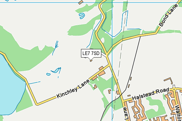 LE7 7SD map - OS VectorMap District (Ordnance Survey)