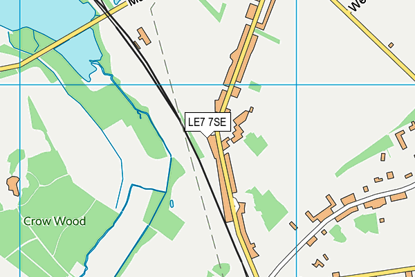 LE7 7SE map - OS VectorMap District (Ordnance Survey)