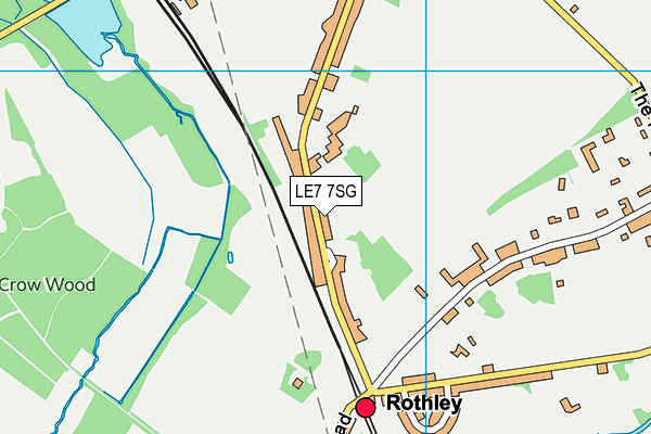 LE7 7SG map - OS VectorMap District (Ordnance Survey)