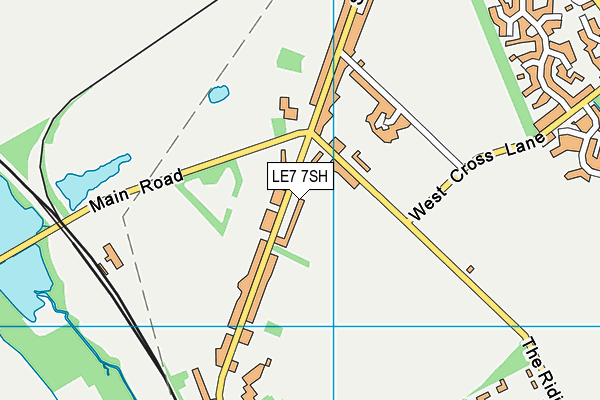 LE7 7SH map - OS VectorMap District (Ordnance Survey)