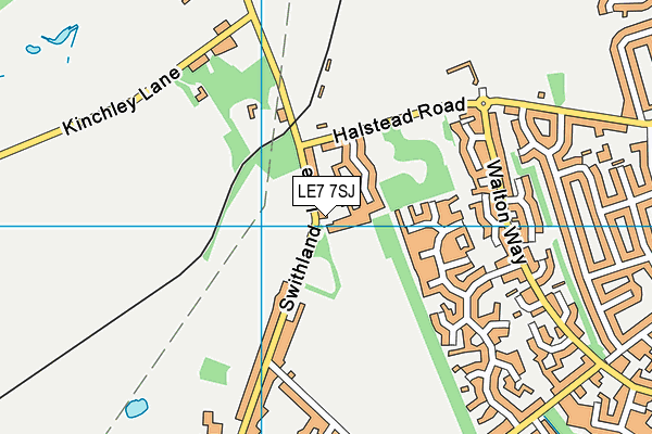 LE7 7SJ map - OS VectorMap District (Ordnance Survey)