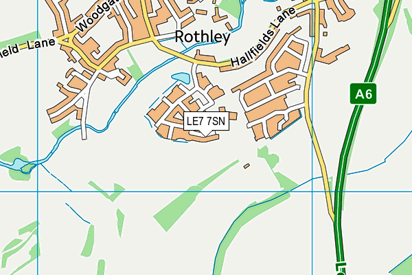 LE7 7SN map - OS VectorMap District (Ordnance Survey)