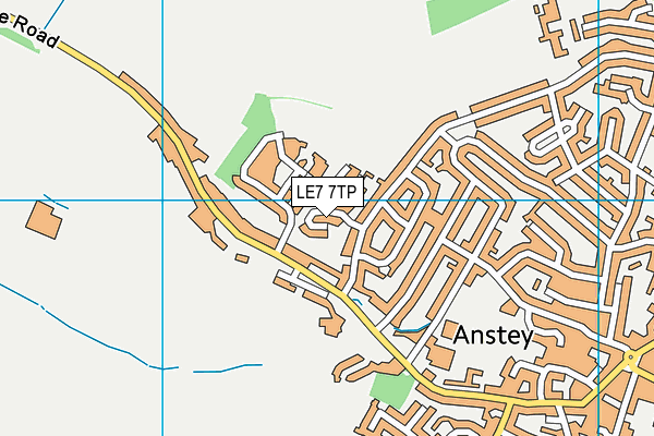 LE7 7TP map - OS VectorMap District (Ordnance Survey)