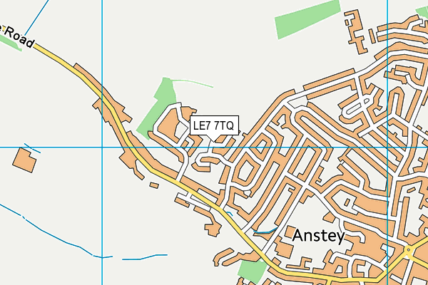 LE7 7TQ map - OS VectorMap District (Ordnance Survey)