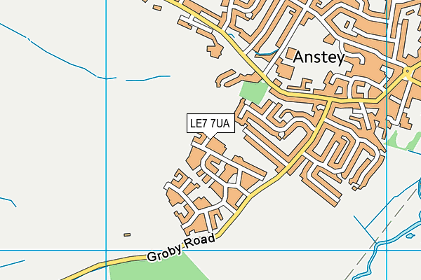 LE7 7UA map - OS VectorMap District (Ordnance Survey)