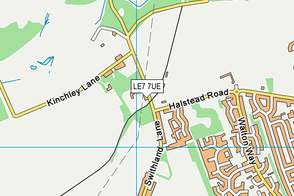 LE7 7UE map - OS VectorMap District (Ordnance Survey)