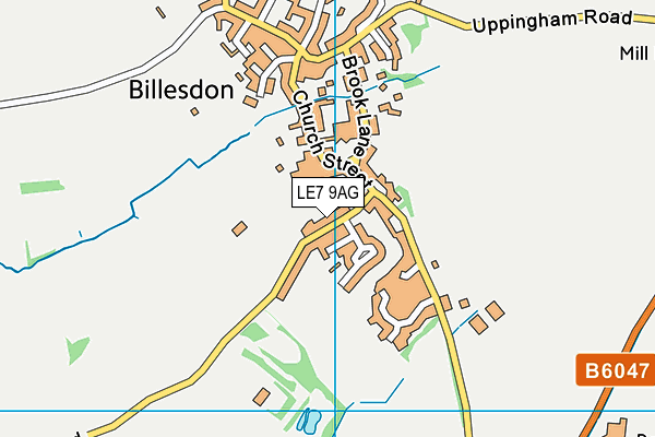 Billesdon C Of E Primary School map (LE7 9AG) - OS VectorMap District (Ordnance Survey)