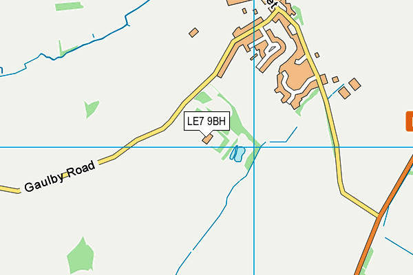 LE7 9BH map - OS VectorMap District (Ordnance Survey)