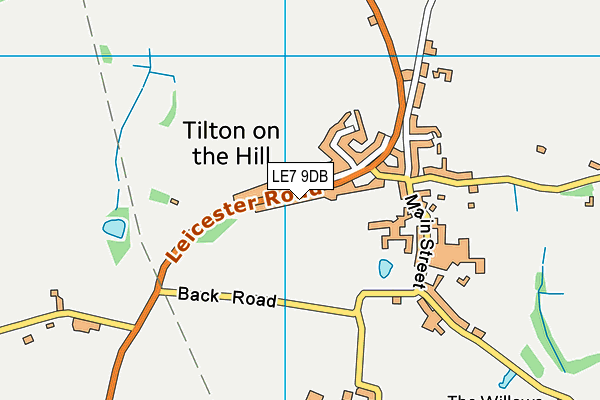 Tilton And District Sports Club map (LE7 9DB) - OS VectorMap District (Ordnance Survey)
