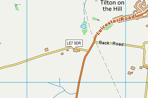 LE7 9DR map - OS VectorMap District (Ordnance Survey)