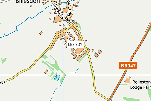 LE7 9DY map - OS VectorMap District (Ordnance Survey)