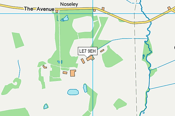 LE7 9EH map - OS VectorMap District (Ordnance Survey)