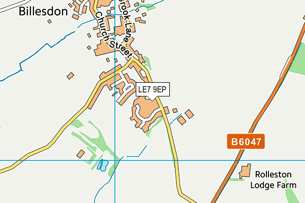 LE7 9EP map - OS VectorMap District (Ordnance Survey)