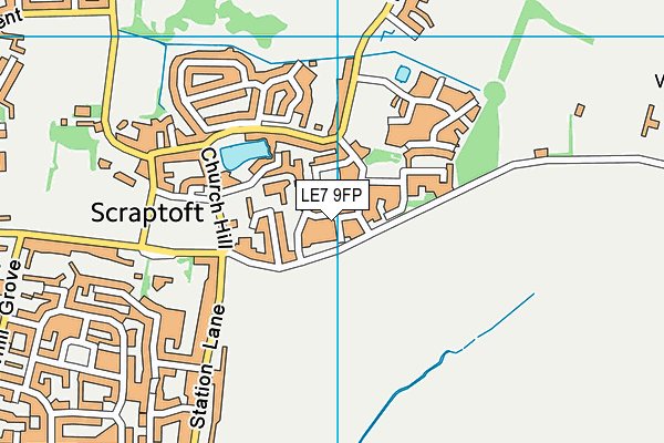 LE7 9FP map - OS VectorMap District (Ordnance Survey)