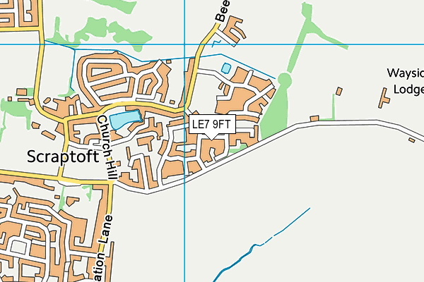 LE7 9FT map - OS VectorMap District (Ordnance Survey)