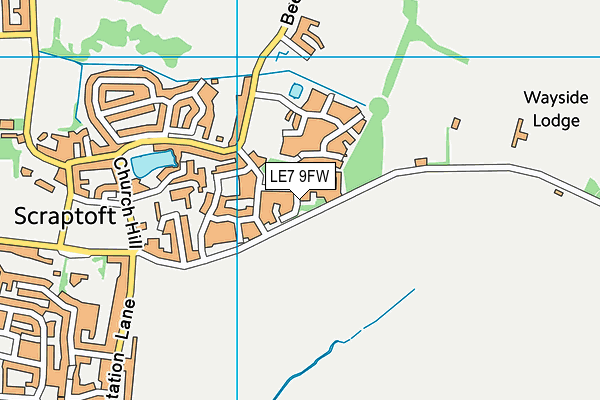 LE7 9FW map - OS VectorMap District (Ordnance Survey)