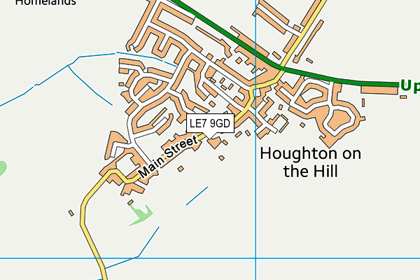 Houghton-on-the-Hill Church of England Primary School map (LE7 9GD) - OS VectorMap District (Ordnance Survey)