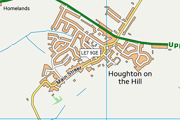 Houghton Field map (LE7 9GE) - OS VectorMap District (Ordnance Survey)