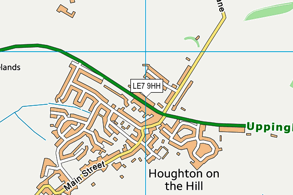 LE7 9HH map - OS VectorMap District (Ordnance Survey)