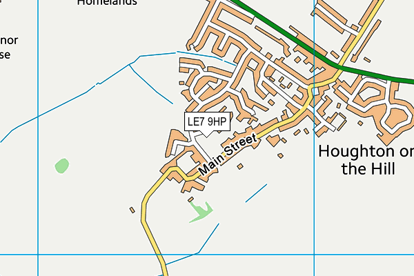 LE7 9HP map - OS VectorMap District (Ordnance Survey)
