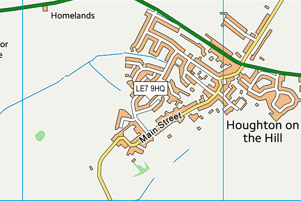 LE7 9HQ map - OS VectorMap District (Ordnance Survey)