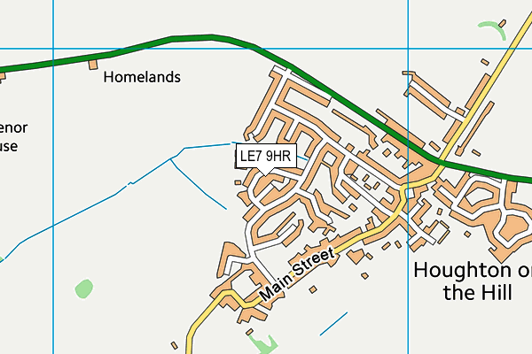 LE7 9HR map - OS VectorMap District (Ordnance Survey)