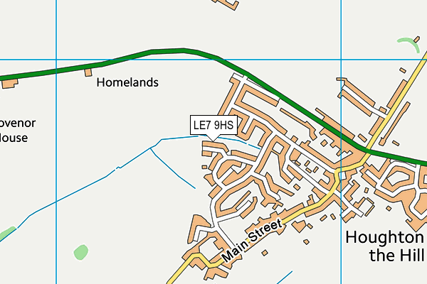 LE7 9HS map - OS VectorMap District (Ordnance Survey)