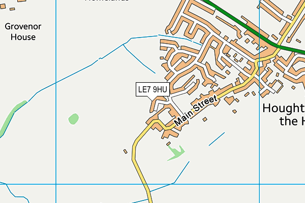 LE7 9HU map - OS VectorMap District (Ordnance Survey)