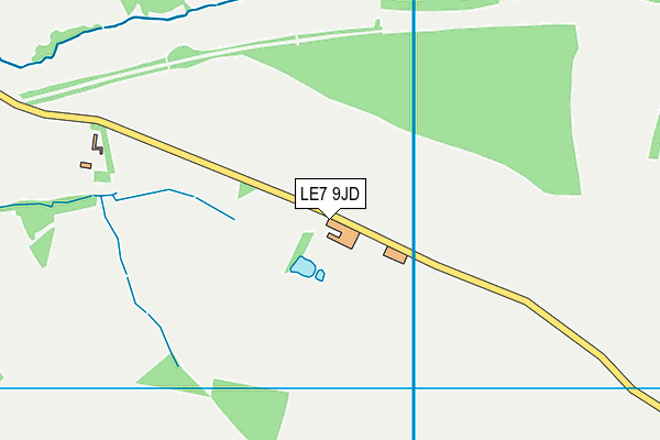 LE7 9JD map - OS VectorMap District (Ordnance Survey)