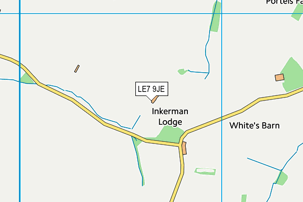 LE7 9JE map - OS VectorMap District (Ordnance Survey)